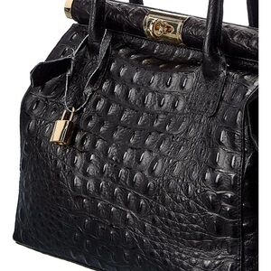 Persaman New York Black Textured Satchel